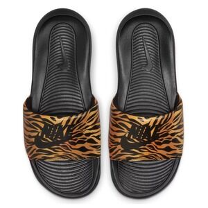 Nike Women's Victori One Print Slides CN9676-010 Black/Brown Size 9‎ NWT